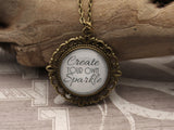 BUT04 - Create Your Own Sparkle Two Sided Vintage Necklace